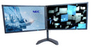 NEC EA244WMI 24" LED Backlit IPS Monitor Dual Monitors Setup w/ Dual Heavy Duty Stand - Grade A