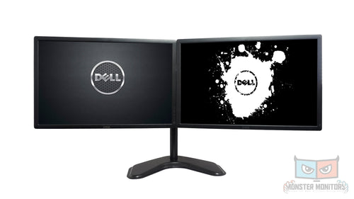 DELL U2412mb 24" LED IPS Dual Monitors Professional Matching w/ Heavy Duty Stand - Grade A