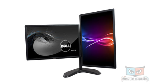 DELL U2412mb 24" LED IPS Dual Monitors Professional Matching w/ Heavy Duty Stand - Grade A