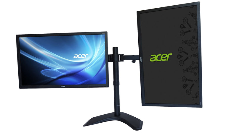Acer V246HL 24" LED Matching Dual Monitors w/ Heavy Duty Stand VGA DVI - Monster Monitors