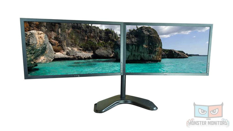 DELL 20in E2011H Dual Monitor w/ Heavy Duty Stand 16:9 VGA DVI - Grade A - Monster Monitors