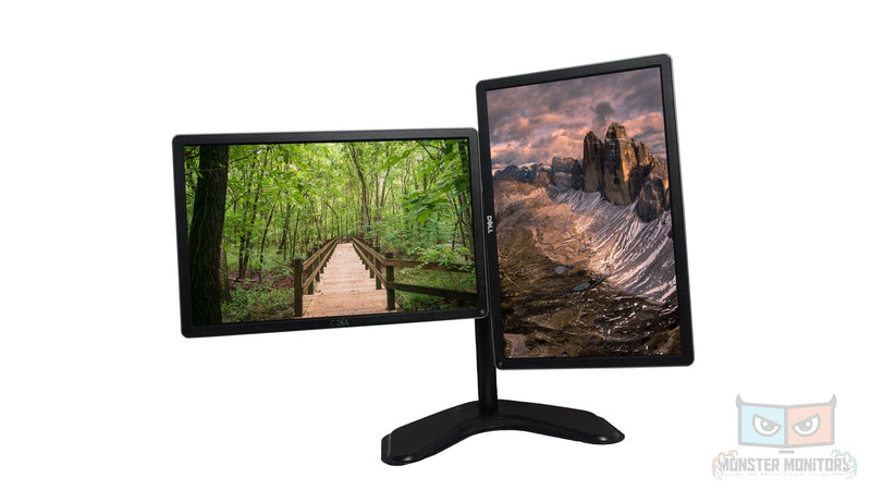 DELL 20in P2016H Dual LED IPS Monitor on Desk Stand 16:9 VGA DP - White Spots - Monster Monitors