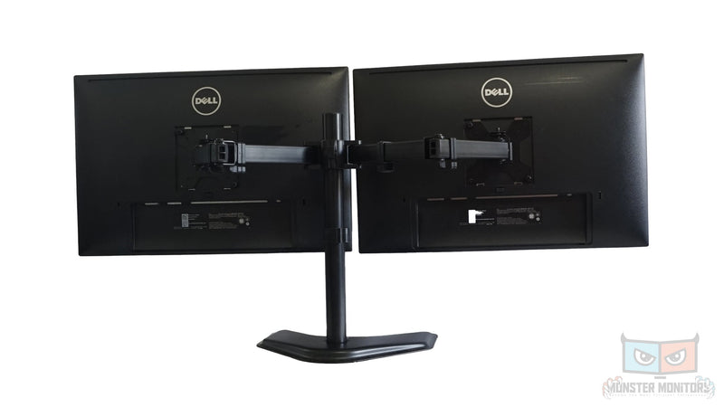 DELL 24" U2415 LED Matching Dual Monitors on Desk Stand Full HD Monitor - Grade A - Monster Monitors