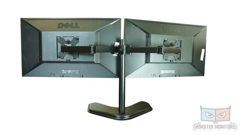 Dell P2210f 22 in Matching LCD Dual Monitors w/Heavy Duty Stand Full HD Monitor - VGA DVI DP - Monster Monitors