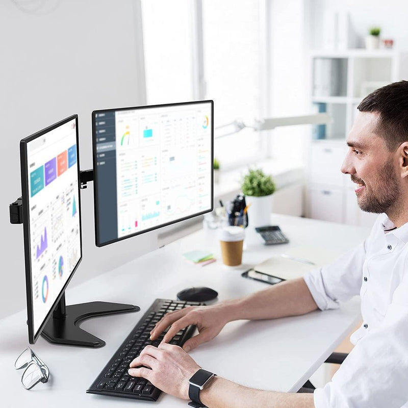 DELL P2219h 22in HD LED Dual Monitors w/ Heavy Duty Stand VGA DP HDMI - Grade A - Monster Monitors