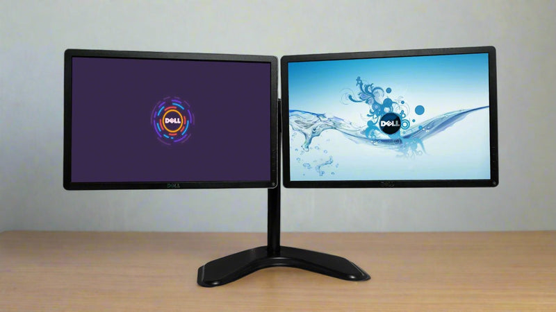 DELL U2212Hm 22" LED IPS Professional Matching Dual Monitors w/ Heavy Duty Stand DP DVI VGA - A - Monster Monitors