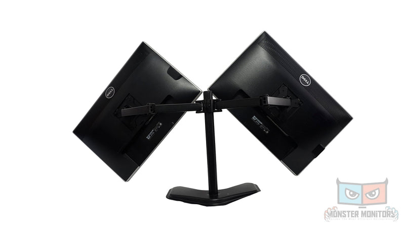 DELL U2312Hm 23" LED IPS Professional Matching Dual Monitors w/ Dual Desk Stand - Grade A - Monster Monitors