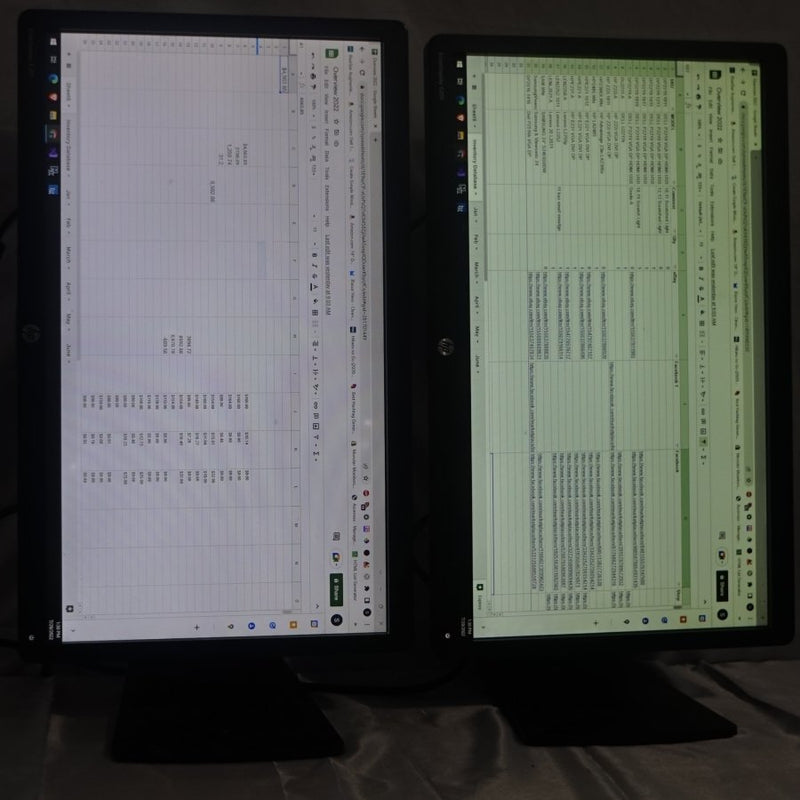 HP 20" E201 EliteDisplay LED Backlit Professional Matching Dual Monitors w/ Heavy Duty Stand VGA DVI DP - Monster Monitors
