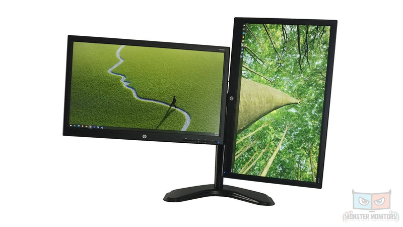 HP 24in V241-LED Matching Dual Monitors w/Heavy Duty Stand Full HD Monitor - Grade A - Monster Monitors