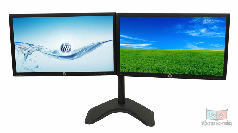 HP Advantage 23in LA2306x LED Dual Monitors w/ Dual Desk Stand - Pressure - Monster Monitors