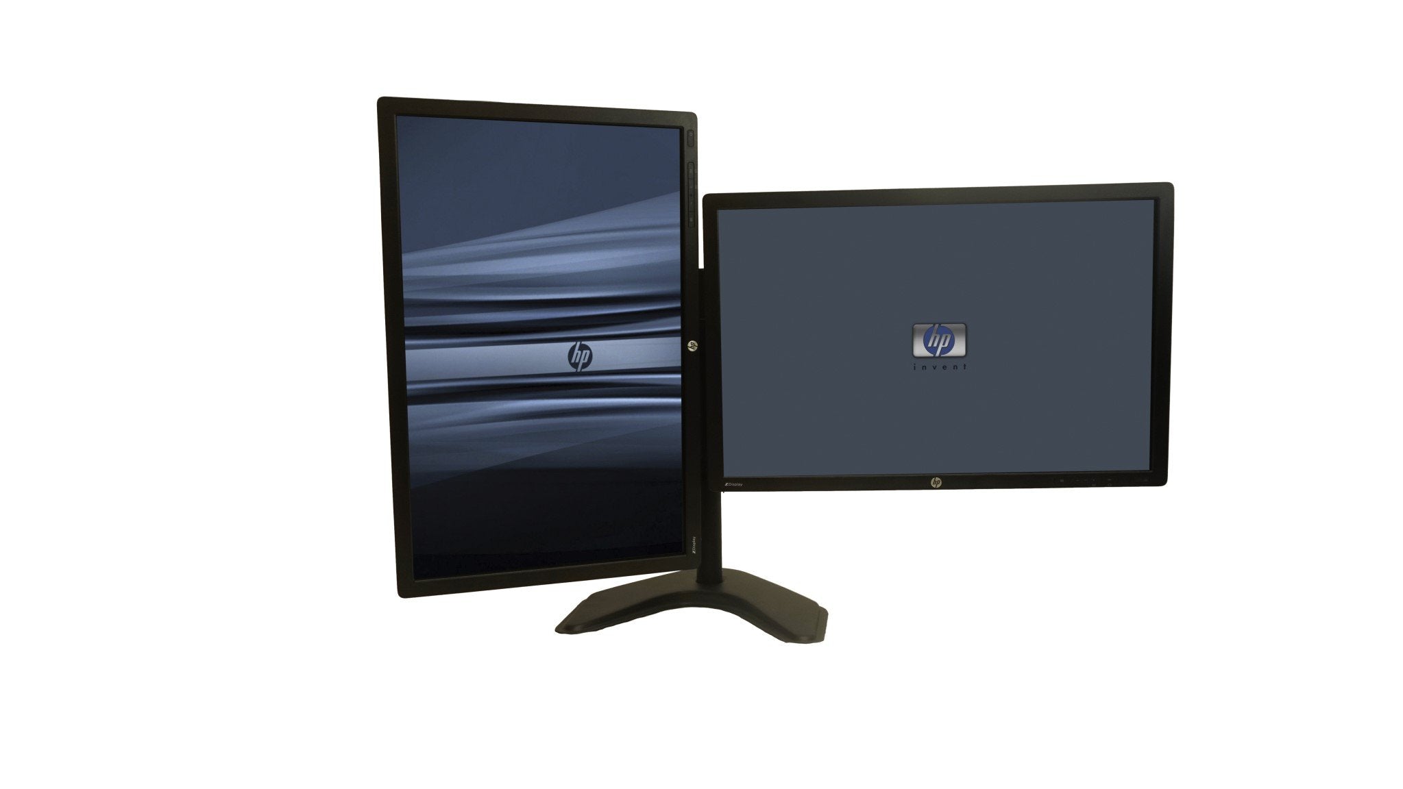 Matching HP Z22i 22" Dual Monitors w/Heavy Duty Stand - VGA DVI DP - Monster Monitors