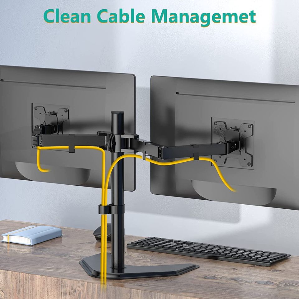 Matching HP Z22i 22" Dual Monitors w/Heavy Duty Stand - VGA DVI DP - Monster Monitors