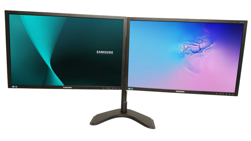 SAMSUNG 24" S24E650 Dual Monitors w/ Heavy Duty Stand VGA DVI DP - Grade A - Monster Monitors
