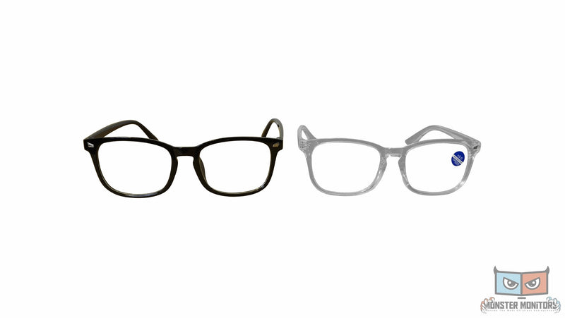 Unisex Men/Women Bluelight Glasses *Very Light Clear Lense BOGO Multiple Colors - Monster Monitors