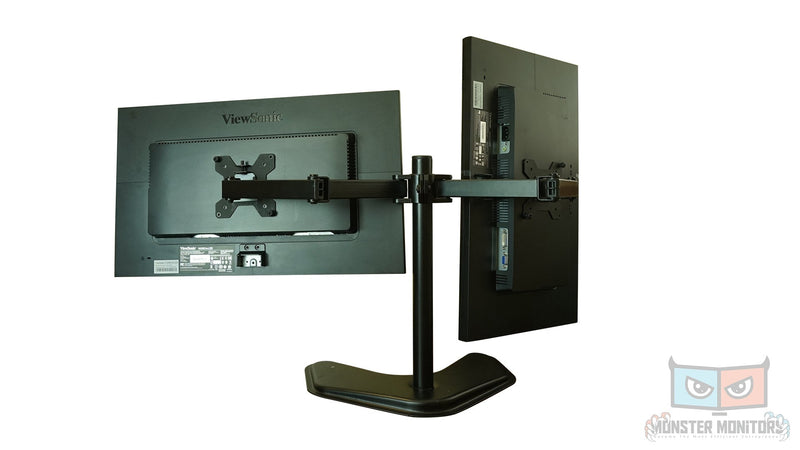 ViewSonic 24 Inch VA2451M-LED Dual Monitor w/ Heavy Duty Stand 16:9 DP VGA DVI - Monster Monitors