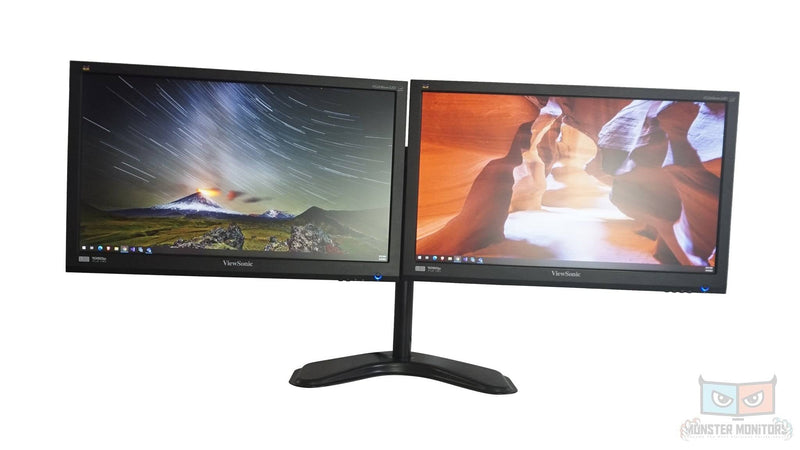 VIEWSONIC 24in VG2436wm-LED Matching Dual Monitors w/Heavy Duty Stand Full HD Monitor - Grade A - Monster Monitors
