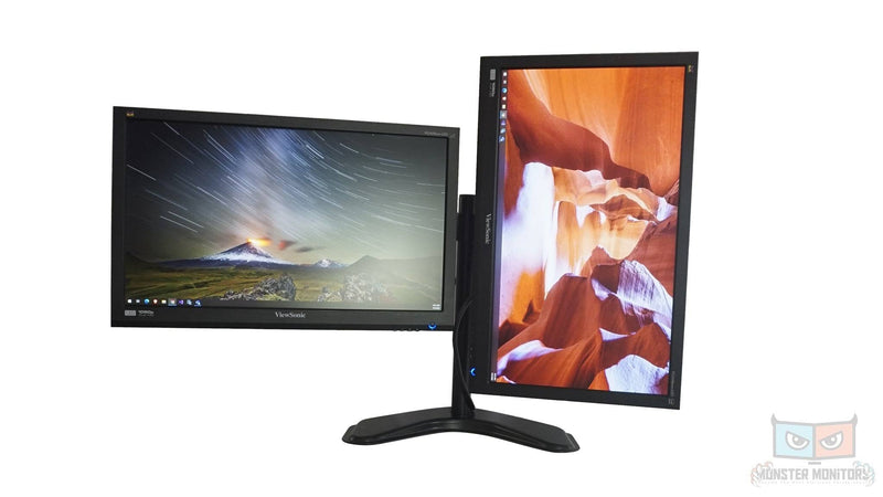 VIEWSONIC 24in VG2436wm-LED Matching Dual Monitors w/Heavy Duty Stand Full HD Monitor - Grade A - Monster Monitors